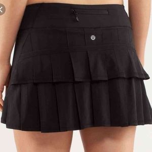 NEW Lululemon Run Pace Setter Skirt Skort Black